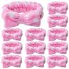 12 Count Adjustable Bow Spa Headbands, Soft Flannel Hairbands For Women, Great For Makeup, Skincare, And Bath Use view 1