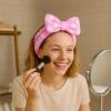 12 Count Adjustable Bow Spa Headbands, Soft Flannel Hairbands For Women, Great For Makeup, Skincare, And Bath Use view 2