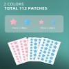Jefusst Star Acne Patches 112 Counts, Pimple Patch Pimple Patches for Face Pimple Patches Stars Hydrocolloid Acne Patches Cute Zit Patches Healing Sticker, Blue and Pink view 2