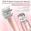 Floranurture 2 in 1 Women Electric Shaver Dual Head Bikini Trimmer for Women IPX7 Waterproof Wet & Dry Use Body Hair Trimmer and Facial Hair Remover Body Shaver for Bikini Underarm Leg Arm Body Face view 2