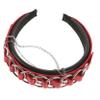 Ipetboom Gothic Punk Headband with Chain and Studded Cross Detail Retro Style Hair Hoop for Women Lightweight and Comfortable Party Hair Accessory in Red Edgy Fashion Statement view 1