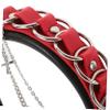Ipetboom Gothic Punk Headband with Chain and Studded Cross Detail Retro Style Hair Hoop for Women Lightweight and Comfortable Party Hair Accessory in Red Edgy Fashion Statement view 2