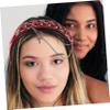 Ipetboom Gothic Punk Headband with Chain and Studded Cross Detail Retro Style Hair Hoop for Women Lightweight and Comfortable Party Hair Accessory in Red Edgy Fashion Statement view 3