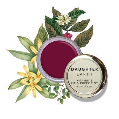 DAUGHTER. EARTH Vegan Lip and Cheek Tint | Matte Natural Blush for Women | Lip Tint with Vitamin E | Nourishing Cheek Tint - Fonc Red (Maroon)