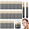60 Pcs Eyelash Extension Cleansing Brush, Lash Shampoo Brushes With Clear Container, Soft Makeup Brush, 3.7 X 0.4 In Dense Bristle Cosmetic Brushes For Highlight Blush Shadow view 1