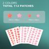 Jefusst Star Acne Patches 112 Counts, Pimple Patch Pimple Patches for Face Pimple Patches Stars Hydrocolloid Acne Patches Cute Zit Patches Healing Sticker, Orange and Pink view 2