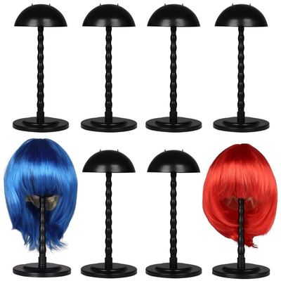 13.8 In Wig Head Stand Plastic, 8 Pcs Hat Display Portable Stand, Wig Non-Slip Rack Stable Base, Wig Multifunctional Holder For Beauty Salons, Travels, Home