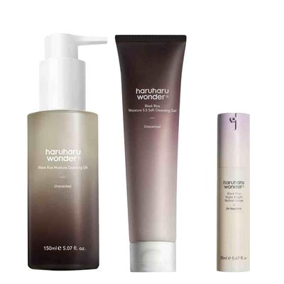 HARUHARU wonder Double Cleansing & Night Knight Retinol Serum Set