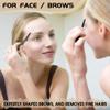 5-Piece Eyebrow Razor with White Bib Kit for Men & Women - Christmas Day Gift Professional Precision Brow Shaper view 3