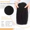 Afro Kinkys Bulk Human Hair 22 Inch for Braiding Afro Kinky-Curly Human Hair Bulk For Mini Twist, Repair Locs Hair Bulk Human Braiding Hair for Micro Dreadlocs Extensions(1B,35g/pack) view 3
