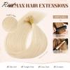 Hairro U Tip Hair Extensions Human Hair Pre Bonded Hot Fusion Keratin Nail Tipped Utips Ktip For Women 16 inch 25g 25 Strands #60R Platinum Blonde view 4