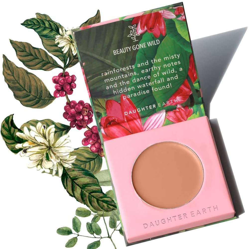 DAUGHTER. EARTH High Coverage Concealer For Face Makeup, Lightweight & Breathable Silicone Free 100% Vegan Make Up, Creaseless Finish | Pro Concealer With Bakuchiol | Mocha