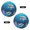 Small Pocket Compact Mirror 1x/2x Magnifying Pu Leather Makeup Mirrors Dolphin and Fish Portable Pocket Mirror for Women Girls view 2