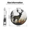 Small Pocket Compact Mirror 1x/2x Magnifying Pu Leather Makeup Mirrors Deer Silhouette Portable Pocket Mirror for Women Girls view 3