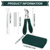 3Pcs/Set Eagle Beak Nail Clippers, Anti-Splash Stainless Steel Slanted Nail Clippers with Storage Box, Rust-Resistant Home Essentials Green view 2