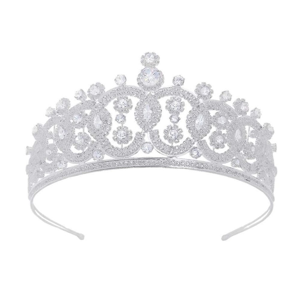 Bridal Crown Zircon Crown Crystal Tiara Princess Elegant Crown Women Rhinestone Tiara Bridal Wedding Ball Birthday Part
