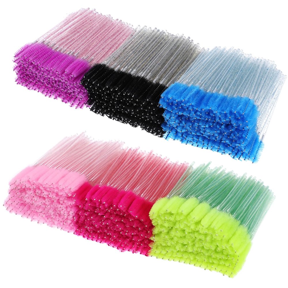 1200 Pcs Disposable Mascara Wands, Eyelash Brushes Spoolies, Mascara Applicators for Lash Extension & Eyebrow, 3.8 x 1 Inch (6 Colors)