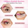 1200 Pcs Disposable Mascara Wands, Eyelash Brushes Spoolies, Mascara Applicators for Lash Extension & Eyebrow, 3.8 x 1 Inch (6 Colors) view 3
