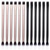 12 PCS Eyeshadow Smudge Brush Bulk 2 in 1 Eyeshadow Double Head Ended Concealer Brush Soft Firm Makeup Applicator for Blending Liner(Rose Gold+black) view 1