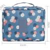 JSFZM Cosmetic Bags Cosmetic Bag Portable 3 Layers Makeup Organizer Bag Mesh Divider Cosmetic Cases Toiletries Pouch Travel Storage Tools Wash Bags for Storing Cosmetics(Blue Daisy) view 4