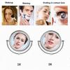 8 Inch Double Sided Standing Makeup Mirrors, Magnification & Regular Professional 360 Rotating Brass Vanity Cosmetic Mirrors,Gold,3X view 2