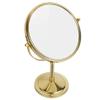 8 Inch Double Sided Standing Makeup Mirrors, Magnification & Regular Professional 360 Rotating Brass Vanity Cosmetic Mirrors,Gold,3X view 4