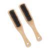 2pcs Bamboo Handle Beard Brush,Remove, Barber Broken,Long lasting made from Eco,with Ergonomic Design,Mustache Brush for Men view 2