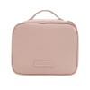travel makeup bag - soft pu leather cosmetic organizer with handle for women, portable toiletry pouch view 1