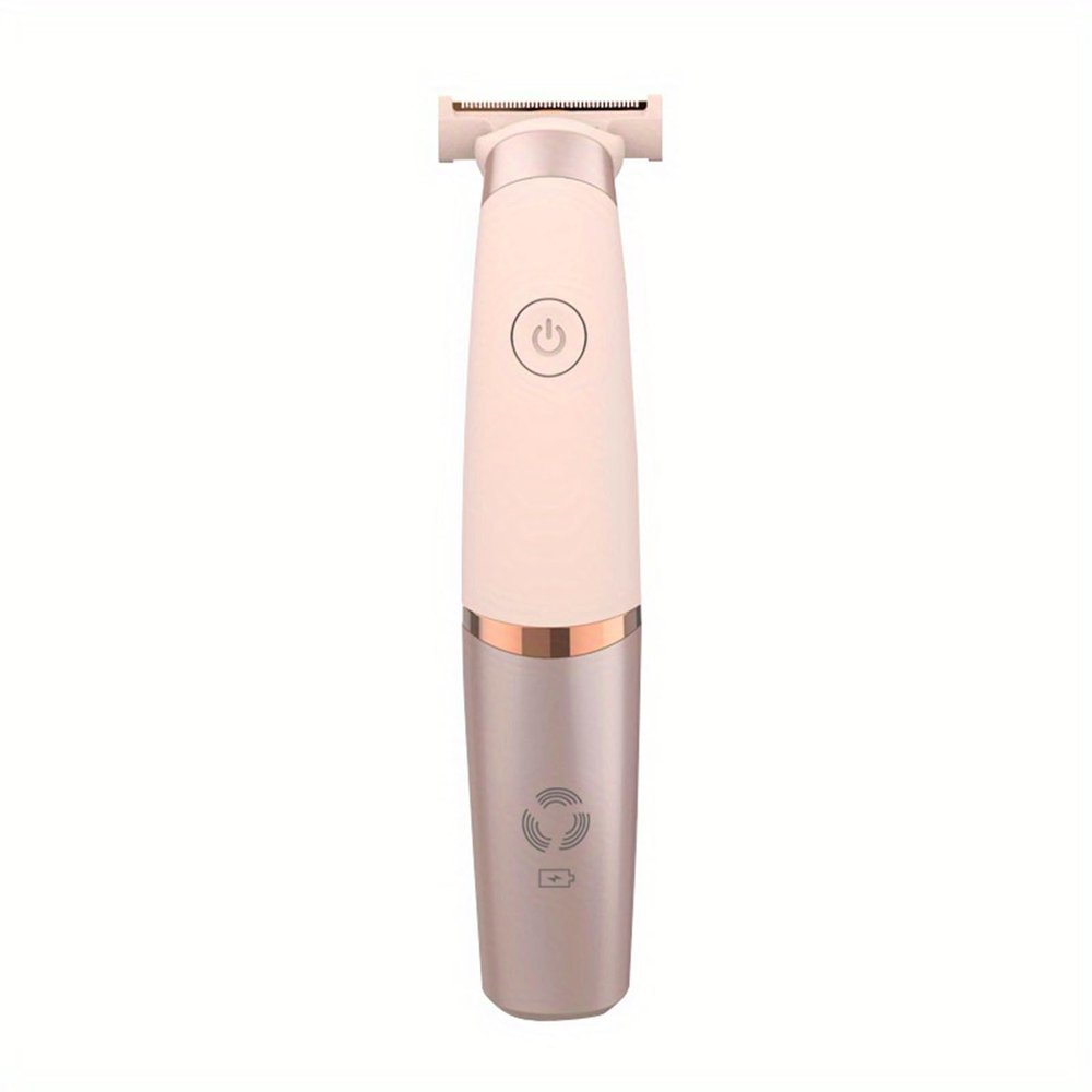 Fafeicy Electric Trimmer for Women Rechargeable Body Hair Grooming Tool Portable Hair Removal for Face Leg Underarm Private Area with Smooth Comfortable Design (Root Pink)