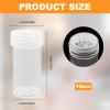 10 Pcs Plastic Loose Powder Jar - 10 ml Clear Cosmetic Glitter Powder Bottle Baby Powders Container with 12 Holes Sifter and Lids - Travel Eye Shadow Shaker Containers view 2
