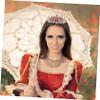 1pc For Bride WBridal Headpiece Crystal Crown Women Hair Headband Headgear Accessories Miss Gold Retro view 4