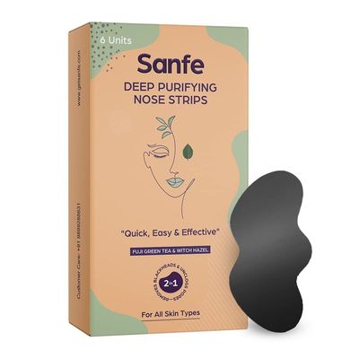 Nose Strips for Women & Men - With Fuji Green Tea & Witch Hazel extracts | Removes Whiteheads | Blackheads and cleanses pores (Pack of 6) | Instant Result