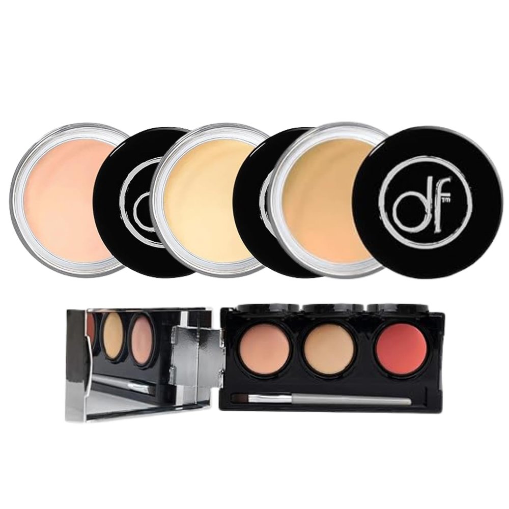 Dermaflage Complete Cover-Up Set - Waterproof Concealer Creams (Golden Fair & Light) + Tattoo Cover-Up Palette (Light Shade)