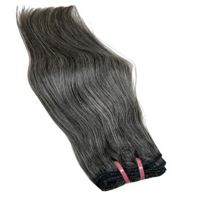 100% Raw Unprocessed Natural Straight Grey Human Hair bundle Double Weft 100 Gram (10 Inch)