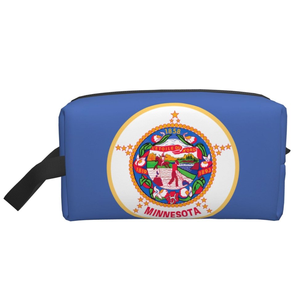 AOLXDE Minnesota State Flag Print Toiletry Bag Travel Organizer Cosmetic Bags Wash Bag For Men Women,For Travel Gym Daily
