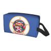 AOLXDE Minnesota State Flag Print Toiletry Bag Travel Organizer Cosmetic Bags Wash Bag For Men Women,For Travel Gym Daily view 2