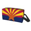 AOLXDE Arizona State Flag Print Toiletry Bag Travel Organizer Cosmetic Bags Wash Bag For Men Women,For Travel Gym Daily view 2