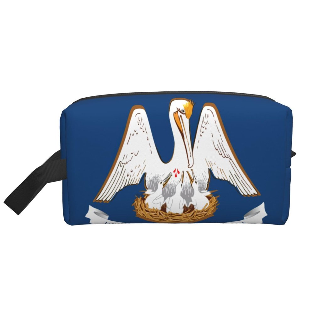 AOLXDE Louisiana State Flag Print Toiletry Bag Travel Organizer Cosmetic Bags Wash Bag For Men Women,For Travel Gym Daily