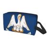 AOLXDE Louisiana State Flag Print Toiletry Bag Travel Organizer Cosmetic Bags Wash Bag For Men Women,For Travel Gym Daily view 2
