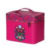 NU TRENDZ Anishinaabe (Ojibwe Floral) Pattern Makeup Train Case, Waterproof Jewelry Organizer Box, Large 4 Tiers Trays, with a Mirror view 1