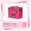 NU TRENDZ Anishinaabe (Ojibwe Floral) Pattern Makeup Train Case, Waterproof Jewelry Organizer Box, Large 4 Tiers Trays, with a Mirror view 2
