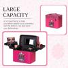 NU TRENDZ Anishinaabe (Ojibwe Floral) Pattern Makeup Train Case, Waterproof Jewelry Organizer Box, Large 4 Tiers Trays, with a Mirror view 3