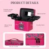 NU TRENDZ Anishinaabe (Ojibwe Floral) Pattern Makeup Train Case, Waterproof Jewelry Organizer Box, Large 4 Tiers Trays, with a Mirror view 4