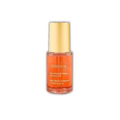 Suero oleoso con vitamina C, serum para la piel del rostro y el cuello,Terramar Brands
