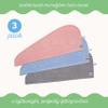 Turbie Twist 3-Pack Microfiber Hair Towel for Beauty, Travel, Gifting - Hair Wrap Turban for Straight, Wavy & Curly Hair - Premium Personal Care - Gray, Blue & Pink view 3