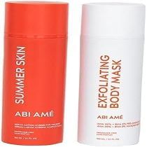 ABI AME Summer Skin & Soft Touch Duo  Hydrating Body Lotion + AHA BHA Exfoliant, 2-Step Skincare Set for Smooth, Radiant, Soft Skin
