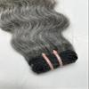 100% Raw Unprocessed Natural Wavy Grey Human Hair Bundle  Double Weft, 100g  Remy Extensions for Wig Making, Weave & Styling (10 Inch) view 2