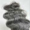 100% Raw Unprocessed Natural Wavy Grey Human Hair Bundle  Double Weft, 100g  Remy Extensions for Wig Making, Weave & Styling (10 Inch) view 3