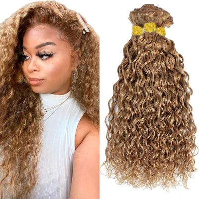 Human Hair For Boho Braids 3 Bundles 08 10 12 Inch Water Curly Wave Human Braiding Hair 12A Brazilian No Weft Hair Extensions for Bohemian Knotless Braids Bundles For Braiding 27#
