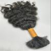 100% Raw Unprocessed Natural Curly Grey Human Hair Bulk for Braiding  Premium Quality, Tangle-Free Extensions (10 Inch) view 3